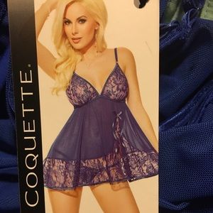 Coquette Blue Babydoll Lace and Mesh Set 💎